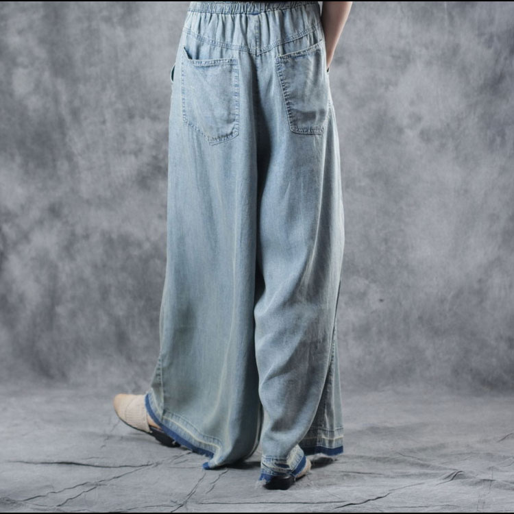 blue wide leg jeans