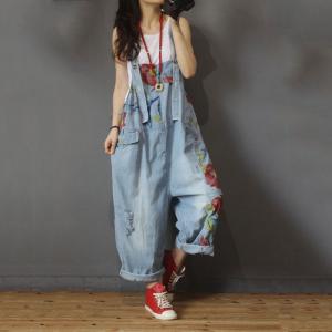 baggy ripped overalls