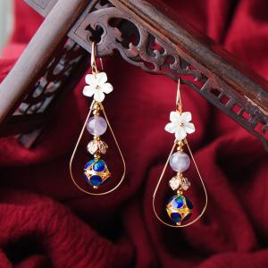 Blue on sale ethnic earrings