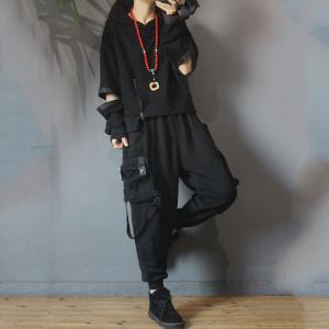 black hoodie fashion