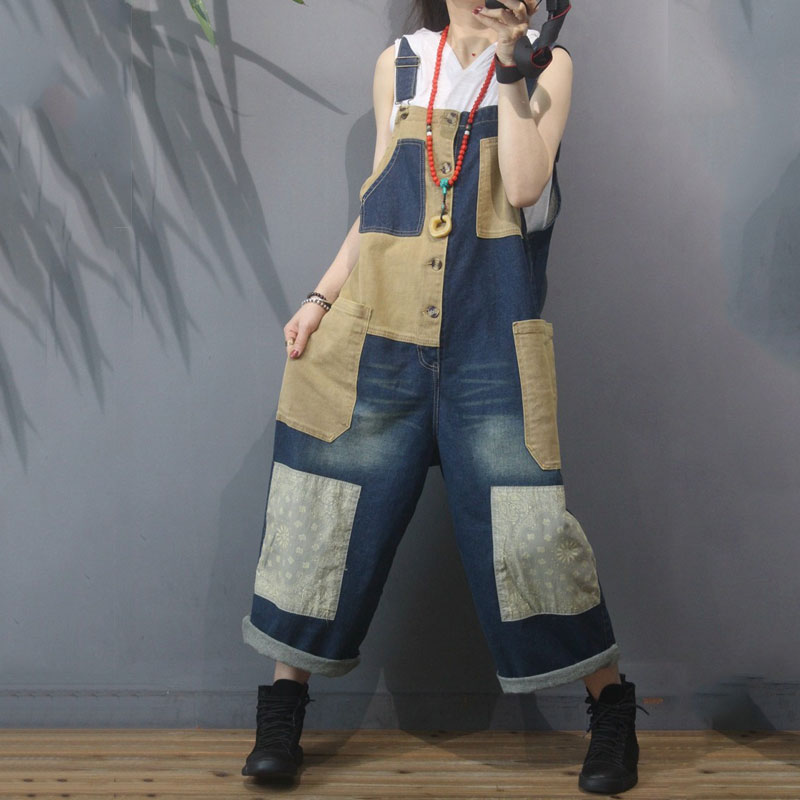 patchwork overalls