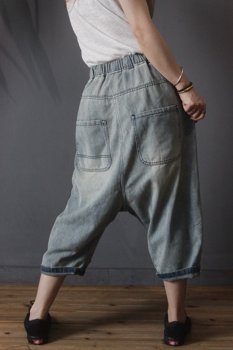 patchwork baggy jeans