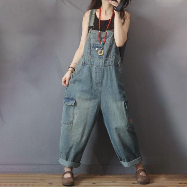 cuffed dungarees