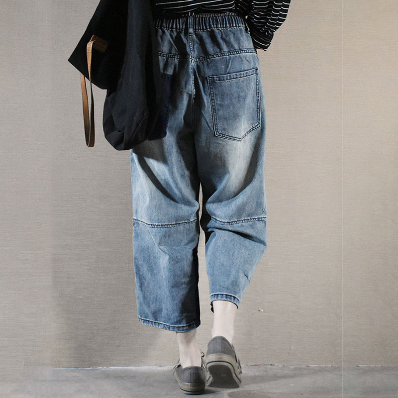 patchwork baggy jeans