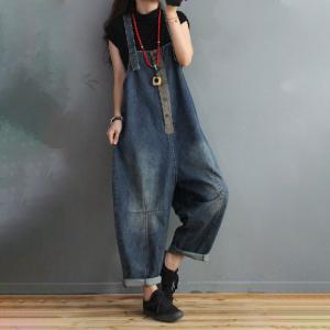 womens black baggy dungarees