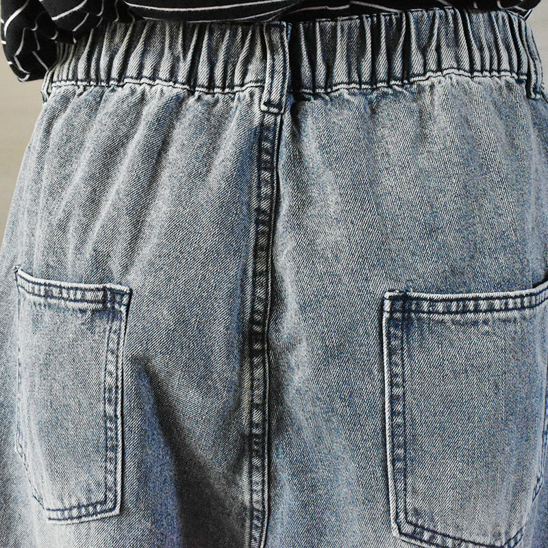 patchwork baggy jeans