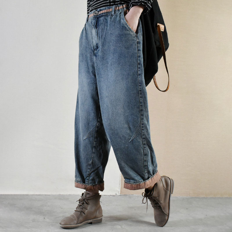 baggy jeans cuffed