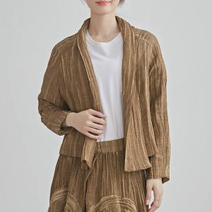 Long Sleeves Linen  Casual Short Jacket