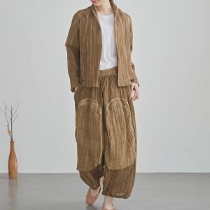 Long Sleeves Linen  Casual Short Jacket