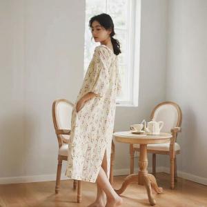 Embroidery Petal Collar Plus Size Sleepwear Dress
